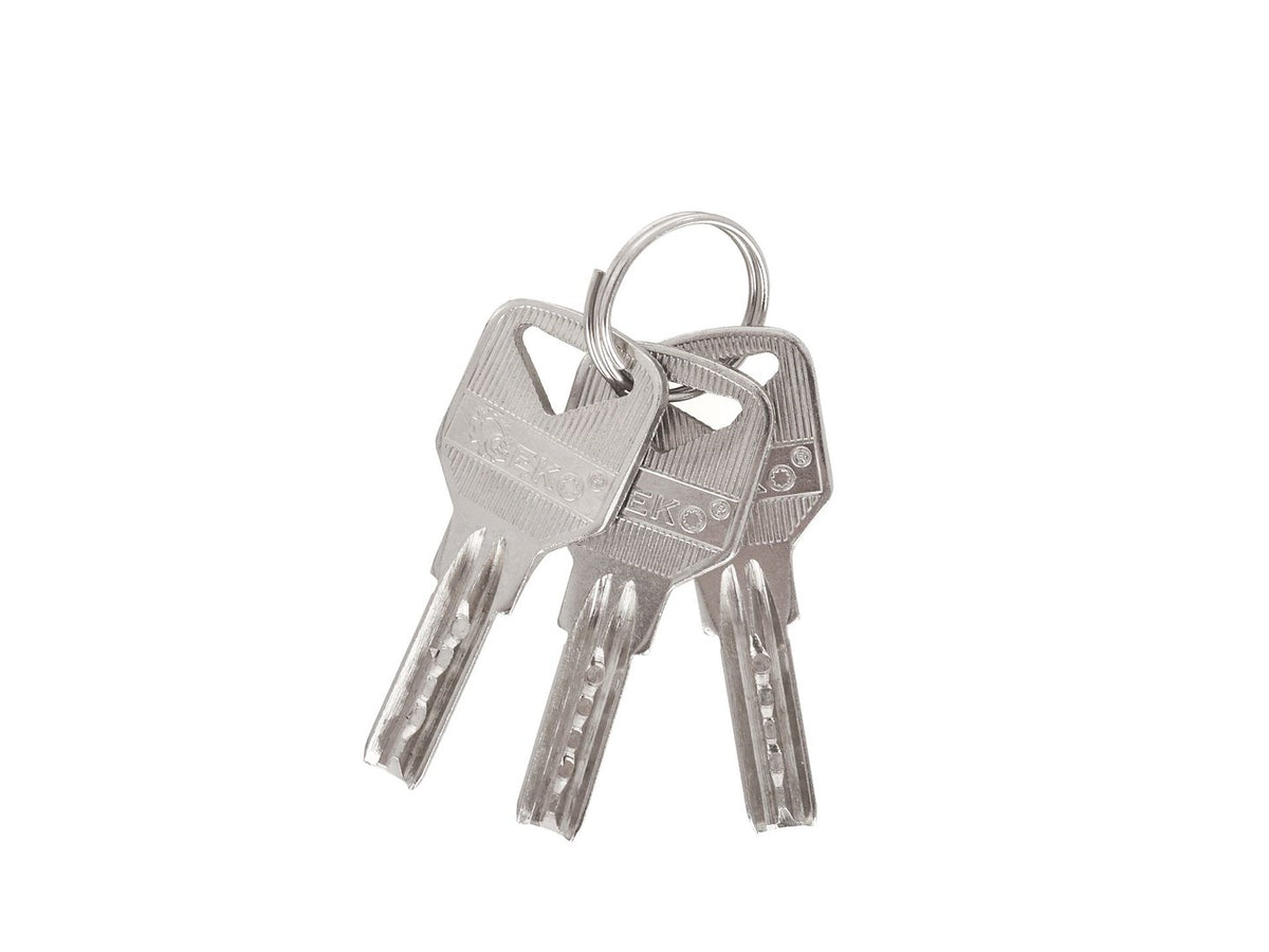 Set gesatineerde hangsloten 50 mm 3 stuks (zelfde sleutel)