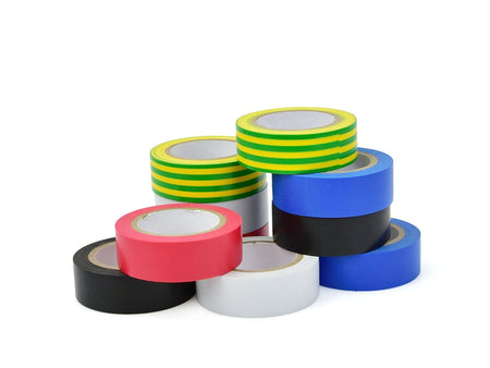 Set isolatietapes 19 mm x 0,13 mm x 5 m – 10 stuks (5 kleuren)