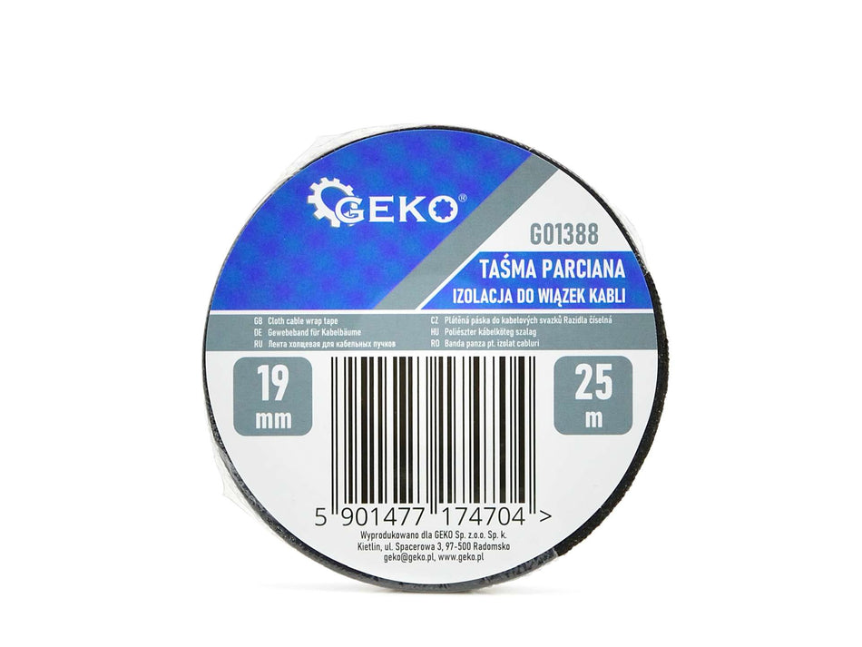 Doektape voor kabelbundels 19mm x 25m