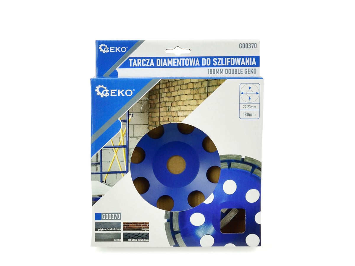 Diamanten slijpschijf met cup GEKO 180 mm