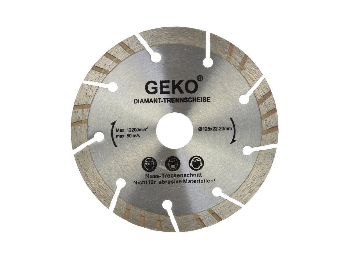 Gesegmenteerd Turbo Rand Diamantzaagblad 125mm x 22mm LASER-grijs