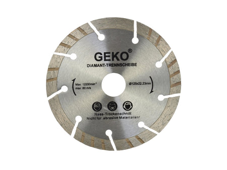 Gesegmenteerd Turbo Rand Diamantzaagblad 125mm x 22mm LASER-grijs
