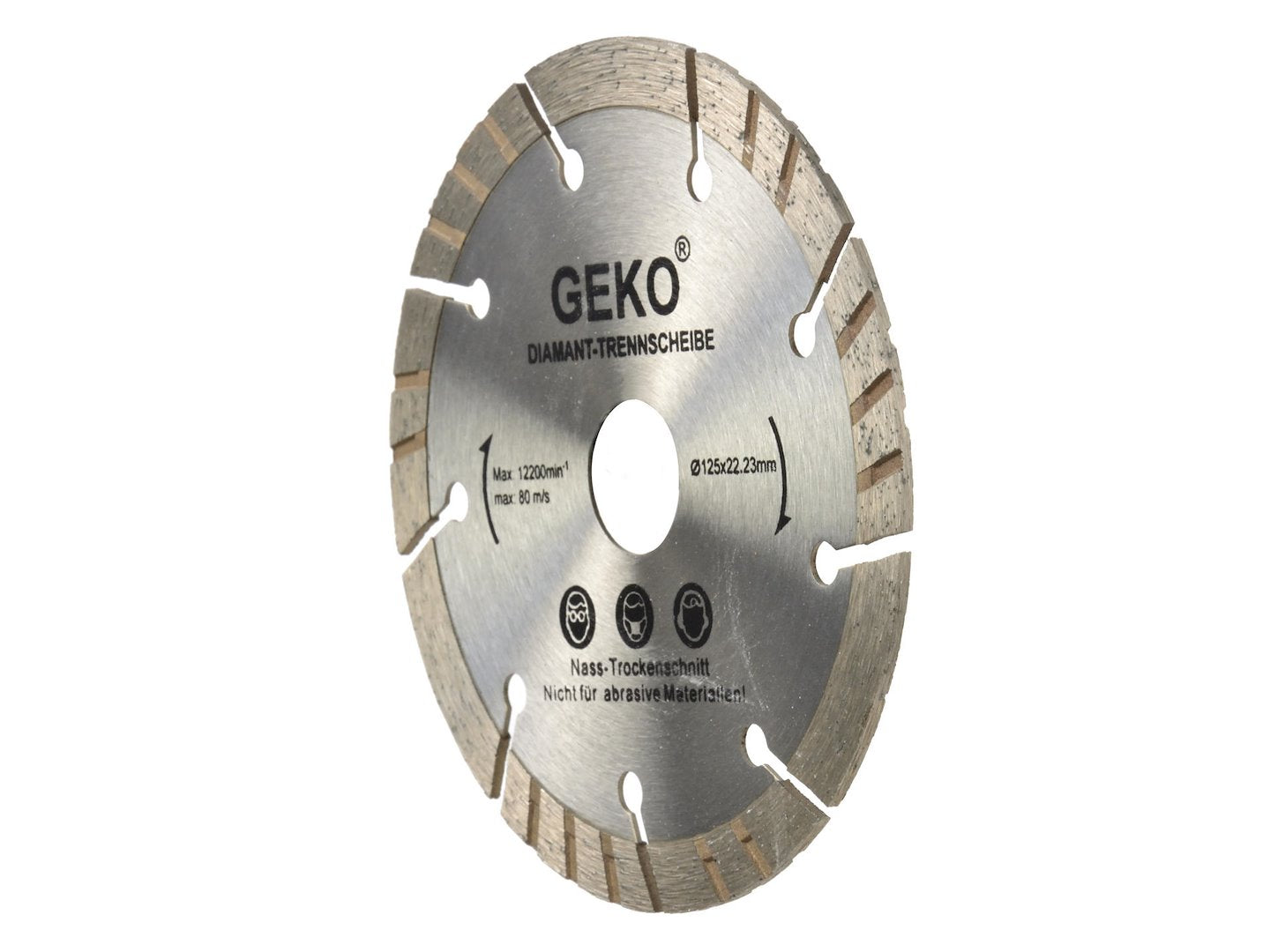 Gesegmenteerd Turbo Rand Diamantzaagblad 125mm x 22mm LASER-grijs
