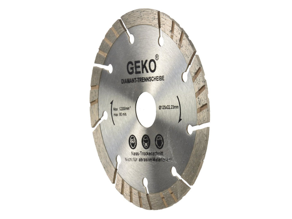 Gesegmenteerd Turbo Rand Diamantzaagblad 125mm x 22mm LASER-grijs