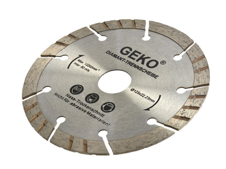 Gesegmenteerd Turbo Rand Diamantzaagblad 125mm x 22mm LASER-grijs