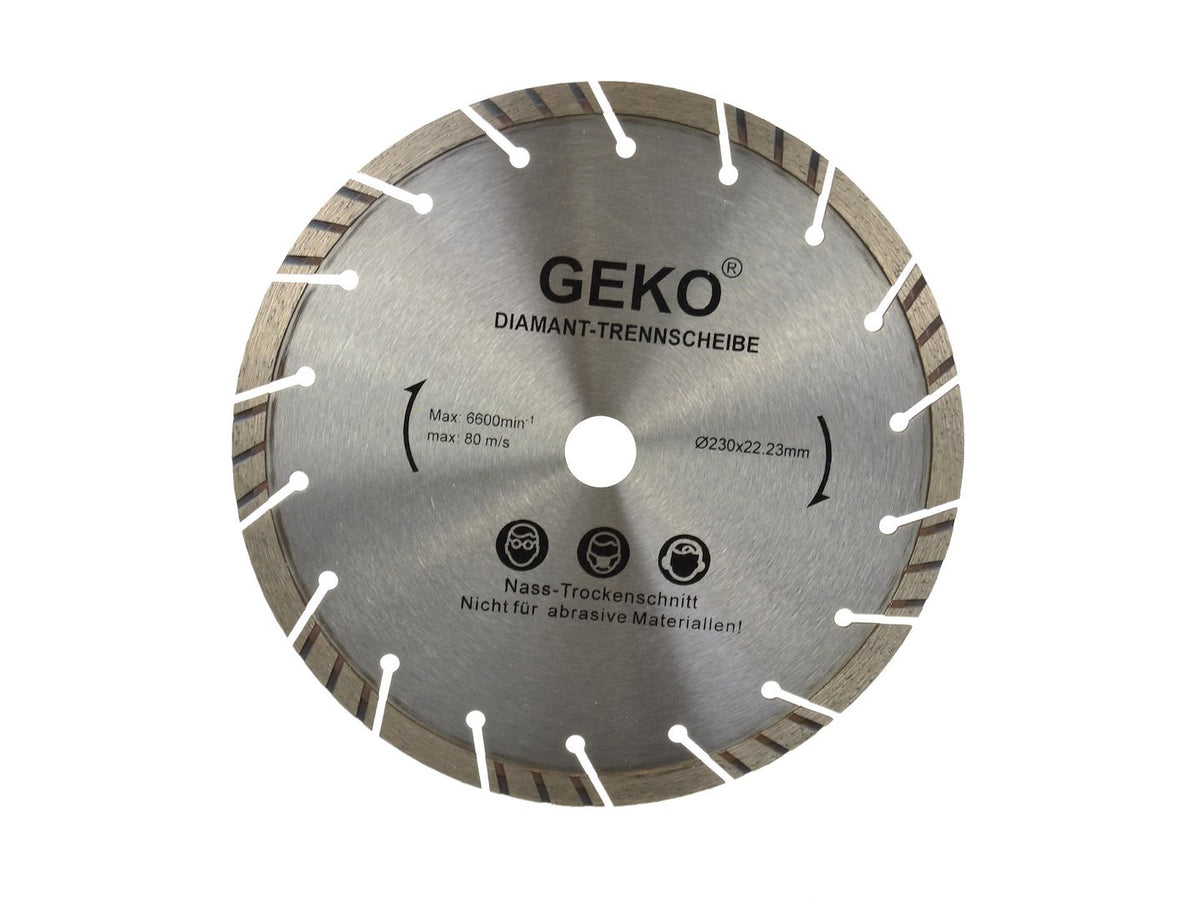 Gesegmenteerd Turbo Rand Diamantzaagblad 230mm x 22mm LASER-grijs