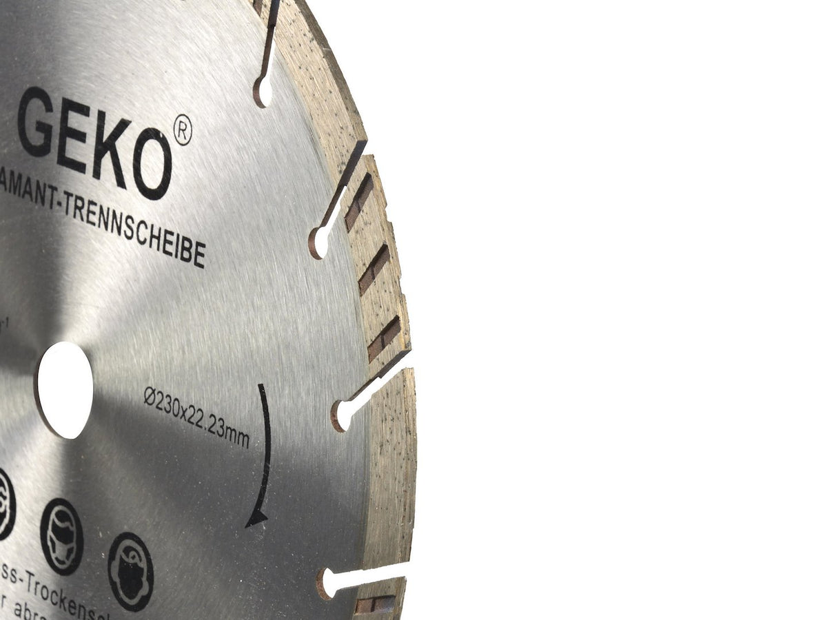 Gesegmenteerd Turbo Rand Diamantzaagblad 230mm x 22mm LASER-grijs