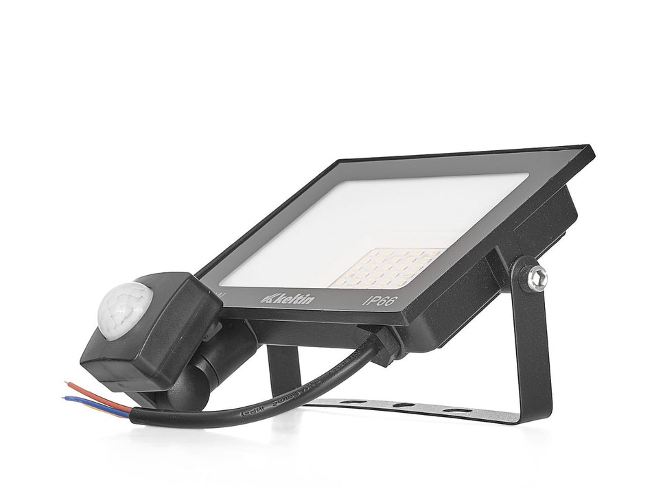 LED-schijnwerper 30W met bewegingssensor – koud wit 6500K