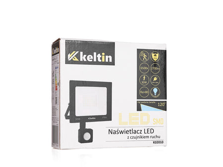 LED-schijnwerper 30W met bewegingssensor – koud wit 6500K