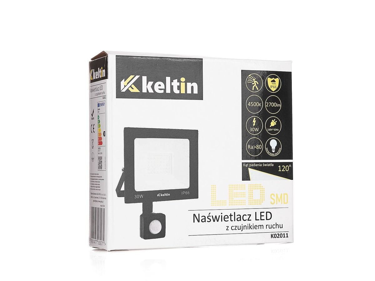 LED-schijnwerper 30W met bewegingssensor – neutraal wit 4500K