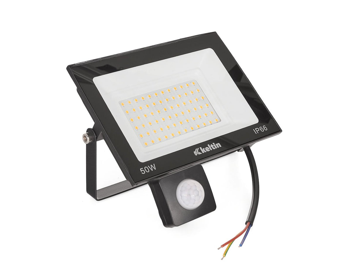 LED-schijnwerper 50W met bewegingssensor – koud wit 6500K