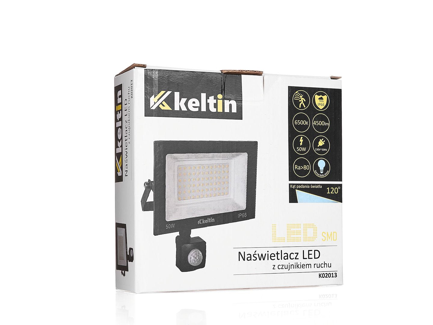 LED-schijnwerper 50W met bewegingssensor – koud wit 6500K