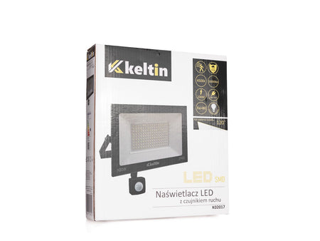 LED-schijnwerper 100W met bewegingssensor – neutraal wit 4500K