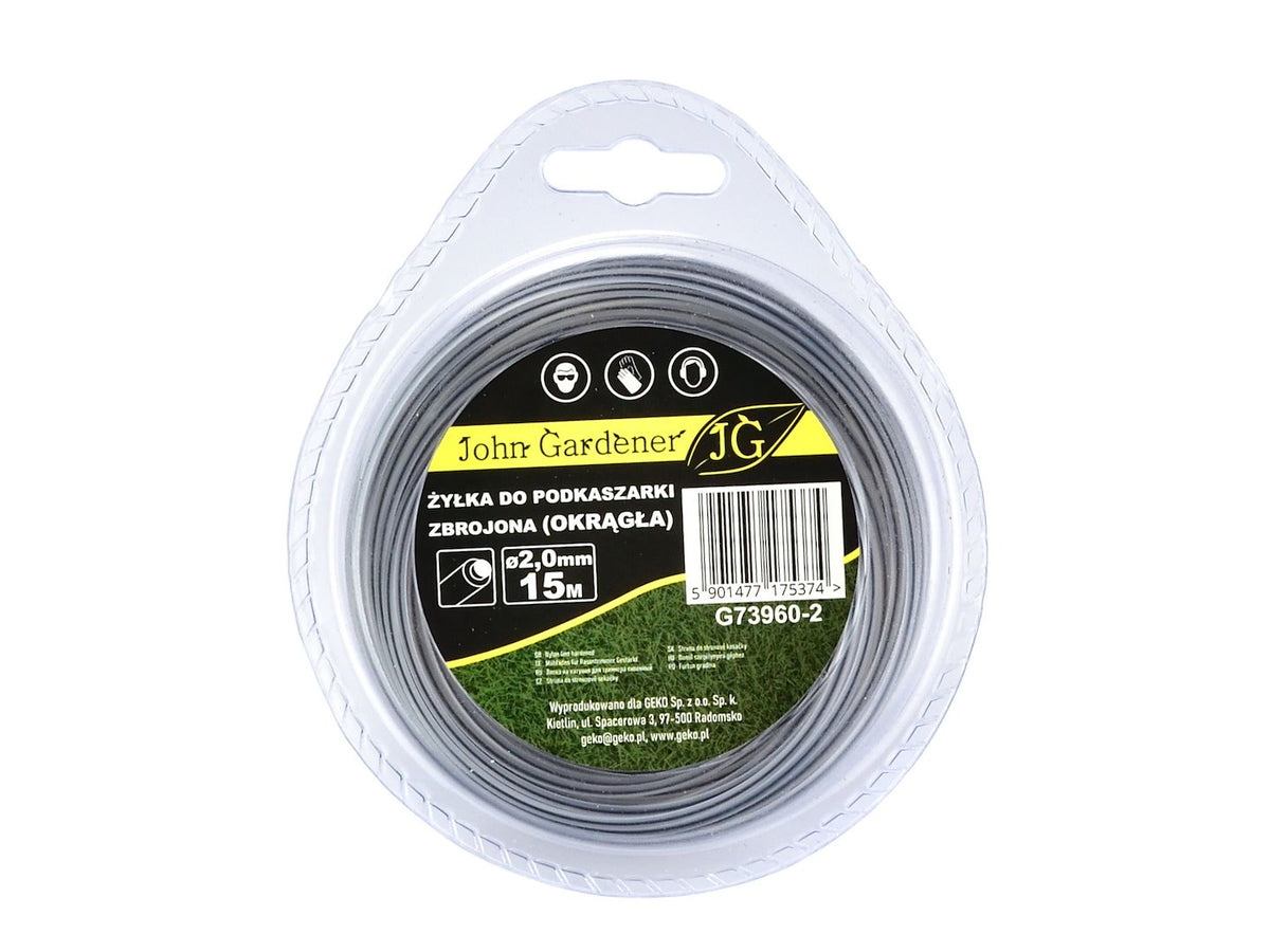 Versterkte nylondraad voor bosmaaier 2mm x 15m rond