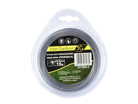 Versterkte nylondraad voor bosmaaier 2mm x 15m rond