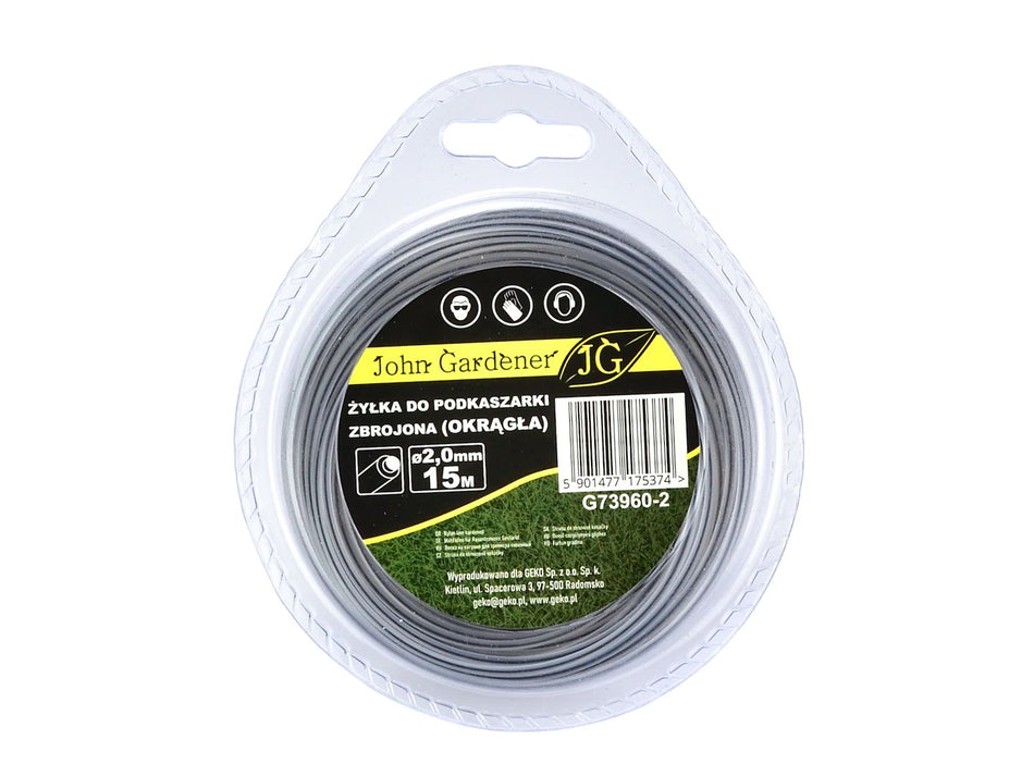 Versterkte nylondraad voor bosmaaier 2mm x 15m rond