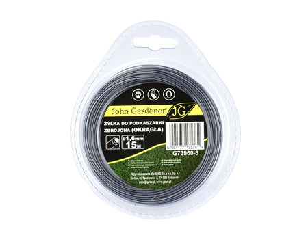 Versterkte nylondraad voor trimmer 1.6mm x 15m rond