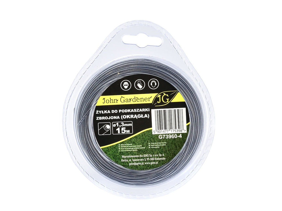 Versterkte nylondraad voor trimmer 1.3mm x 15m rond