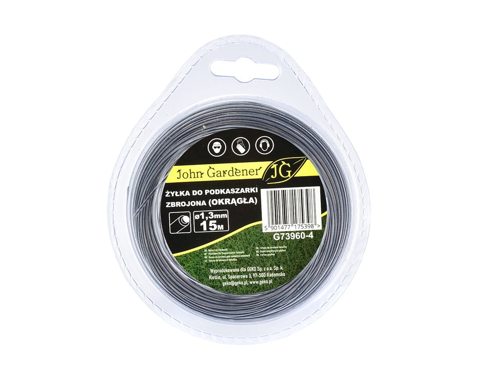 Versterkte nylondraad voor trimmer 1.3mm x 15m rond