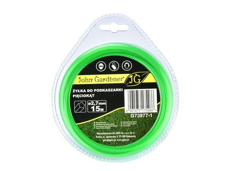 Nylonlijn voor trimmer 2,7mm x15m pentagonaal