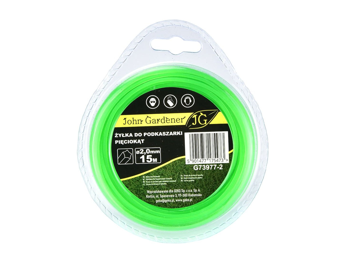 Nylonlijn voor trimmer 2,0mm x15m pentagonaal