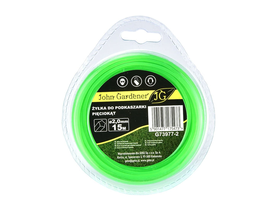 Nylonlijn voor trimmer 2,0mm x15m pentagonaal