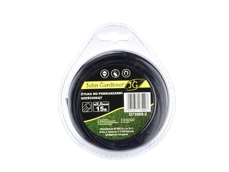 Nylonlijn voor trimmer 2,0mm*15m hexagonaal