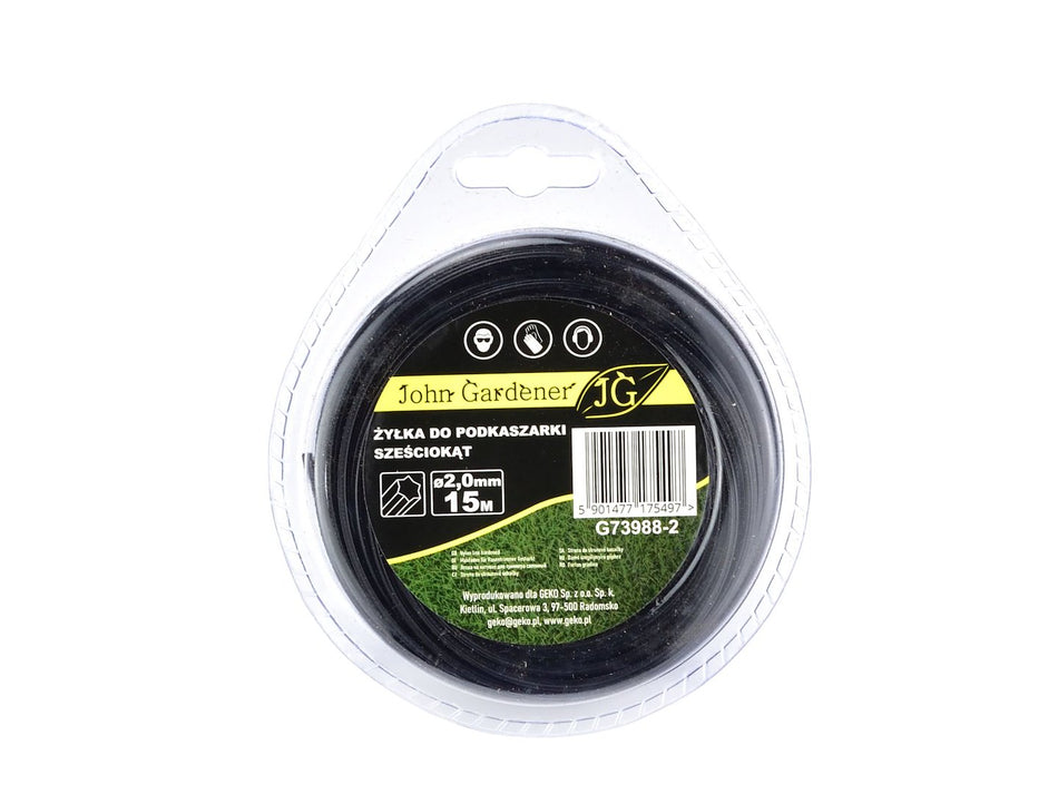 Nylonlijn voor trimmer 2,0mm*15m hexagonaal