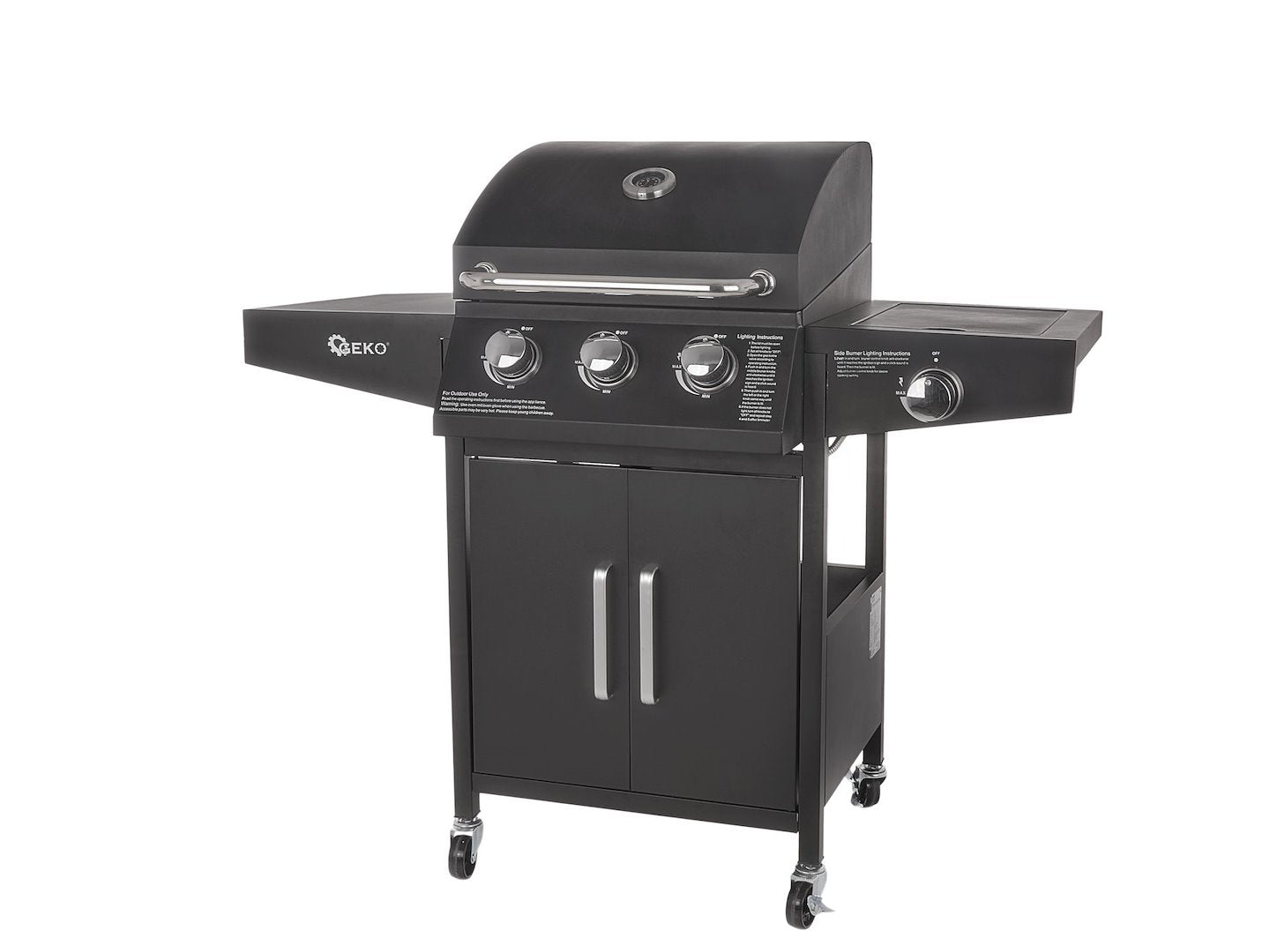 Gasbarbecue 4 branders (3 + 1) 13,5 kW