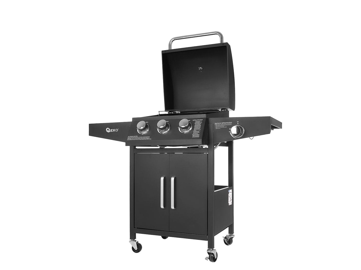 Gasbarbecue 4 branders (3 + 1) 13,5 kW