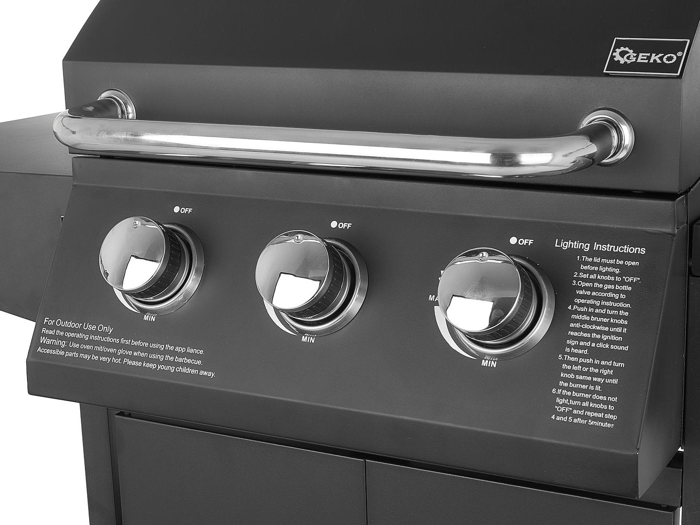 Gasbarbecue 4 branders (3 + 1) 13,5 kW