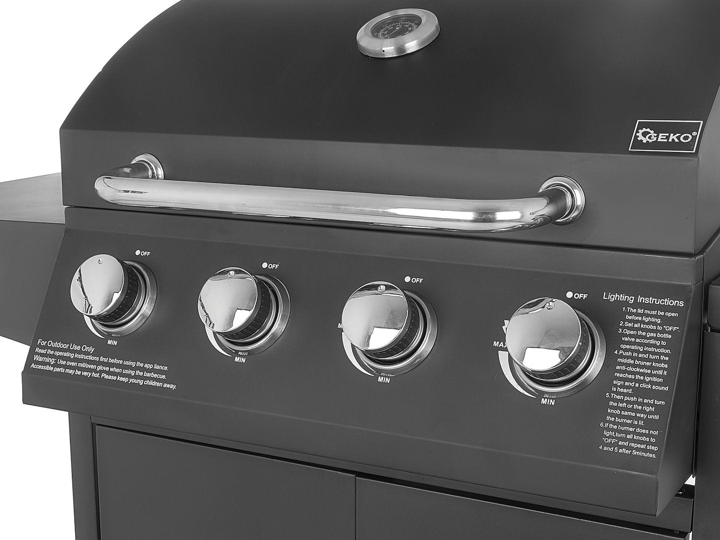 Gasbarbecue 5 branders (4 + 1) 15 kW