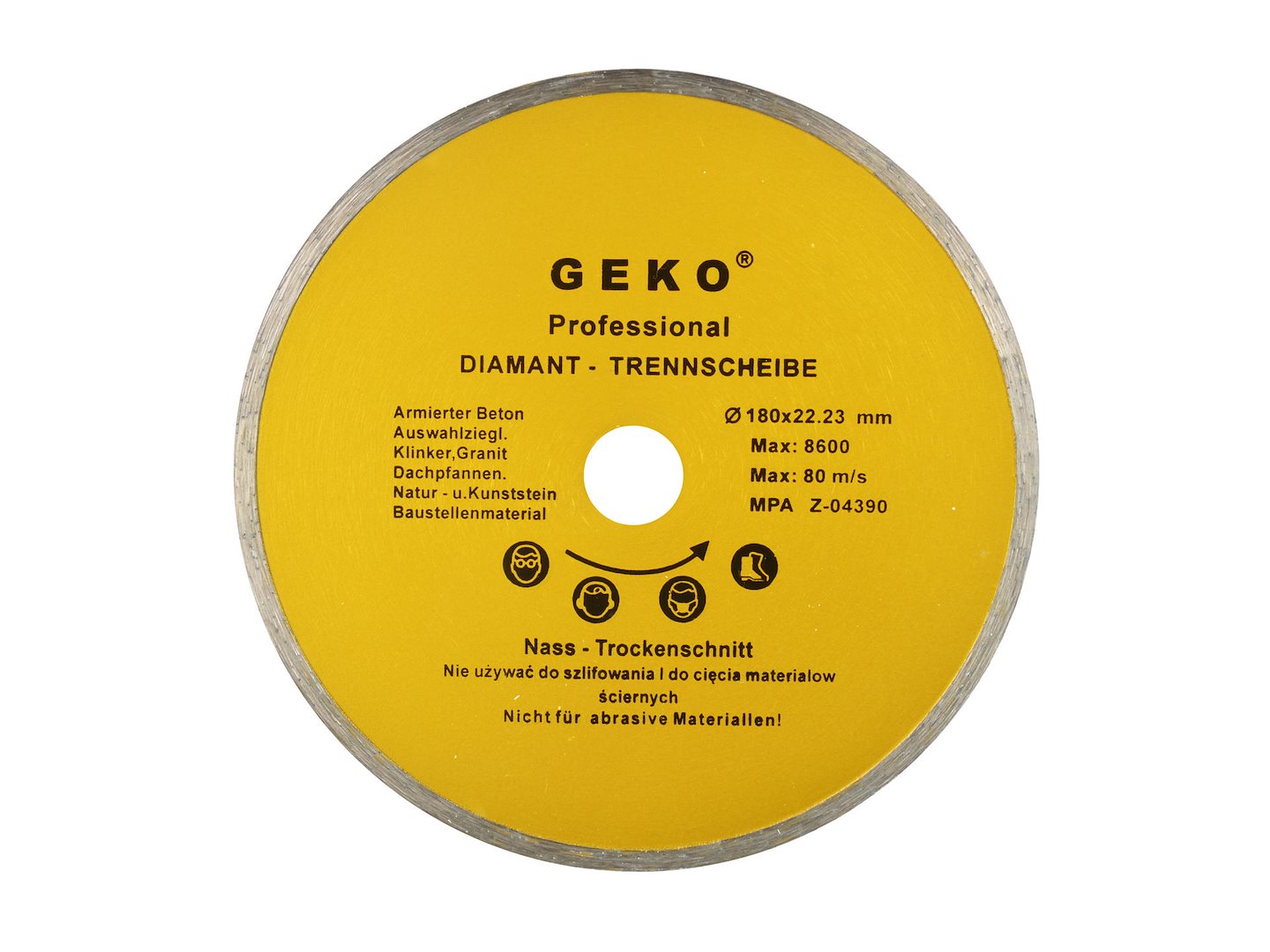 Continue Rand Diamantzaagblad 180x8x22mm GEKO Profi