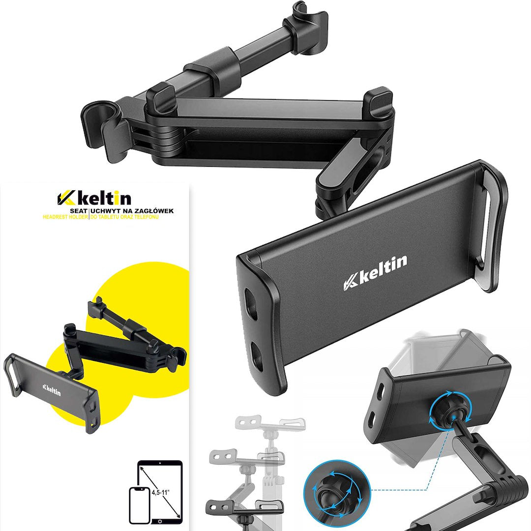 Hoofdsteunhouder voor tablet of mobiele telefoon