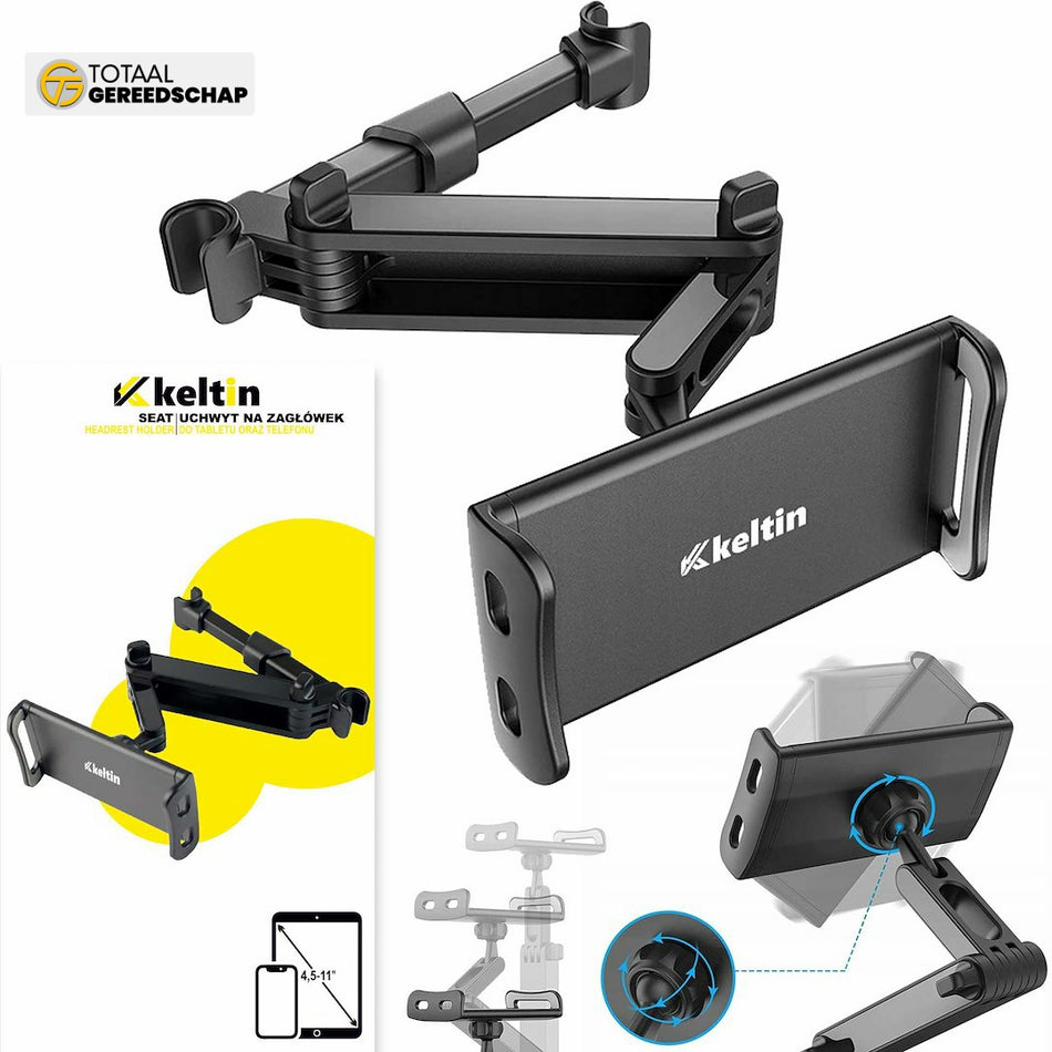 Seat headrest holder for tablet or mobile phone