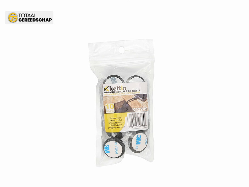 10pcs self-adhesive cable clips holders (28x28mm)