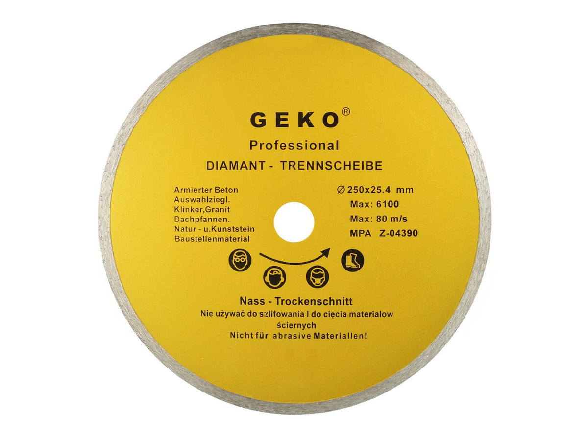 Continue Rand Diamantzaagblad 250x8x25,4mm GEKO Profi