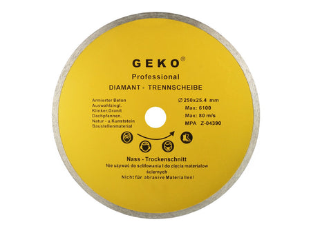 Continue Rand Diamantzaagblad 250x8x25,4mm GEKO Profi