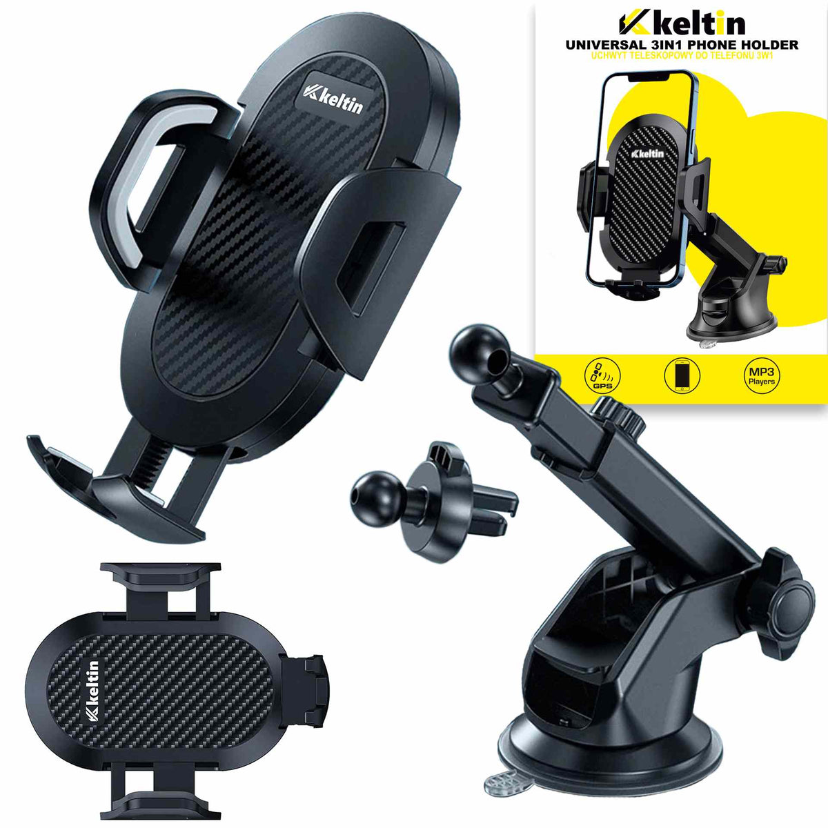 Universele 3-in-1 telefoonhouder