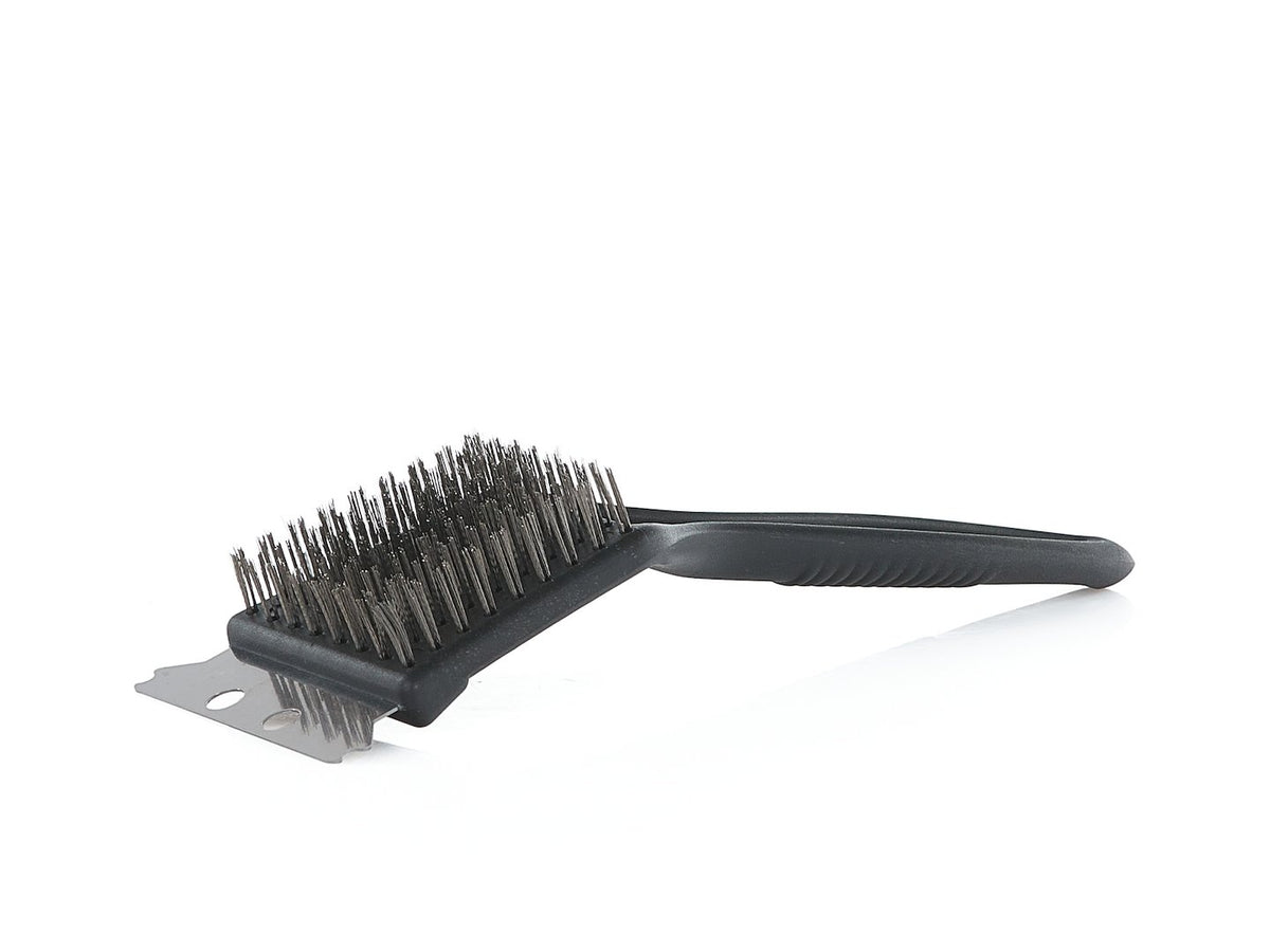 2-in-1 barbecueborstel met schraper