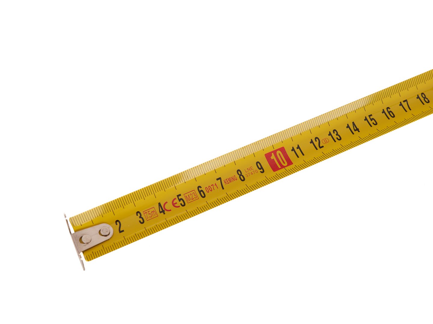 Meetlint 7,5 m x 25 mm dubbelzijdig