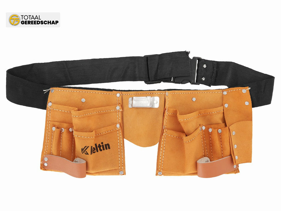 Leather Tool Belt with 11 Pockets