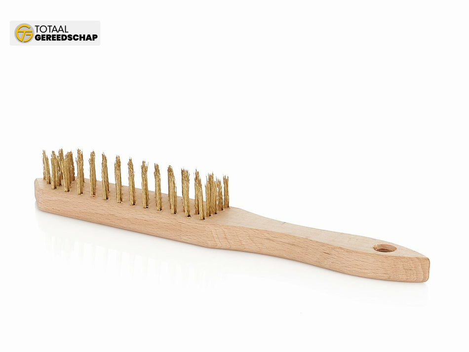 5-row wire brush rust removal (wooden handle)