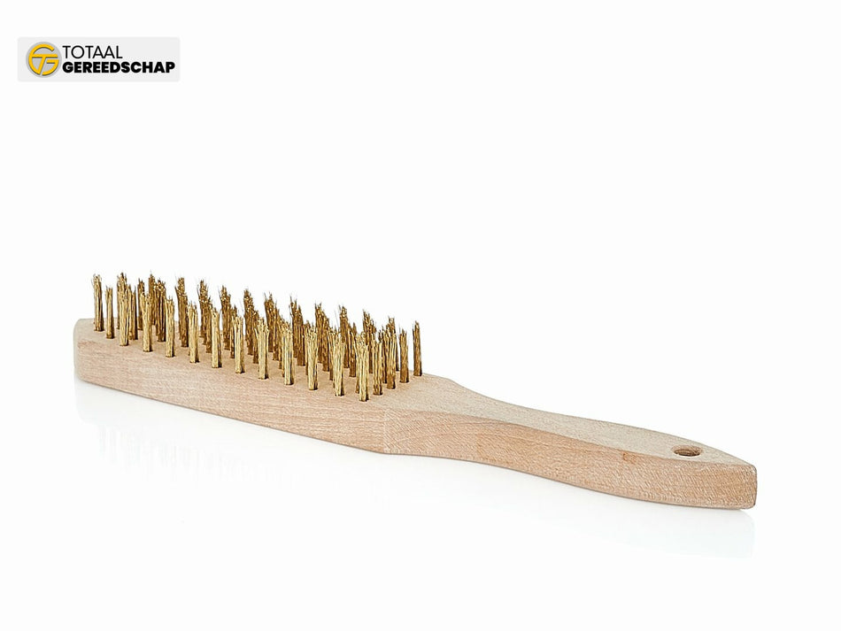 6-row wire brush rust removal (wooden handle)