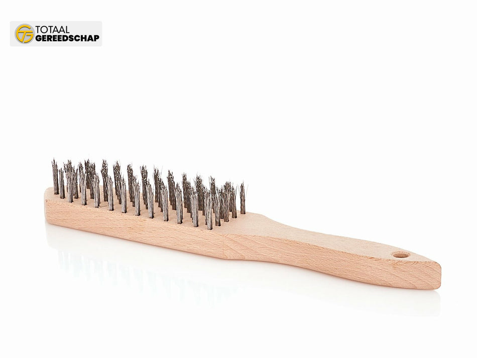 PL Wire brush for rust black 6 rows wood (30)