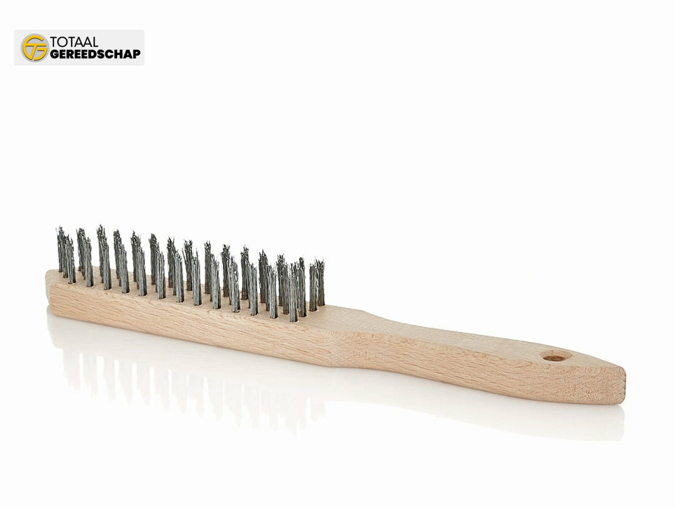 PL Wire brush for rust black 4 rows wood (30)