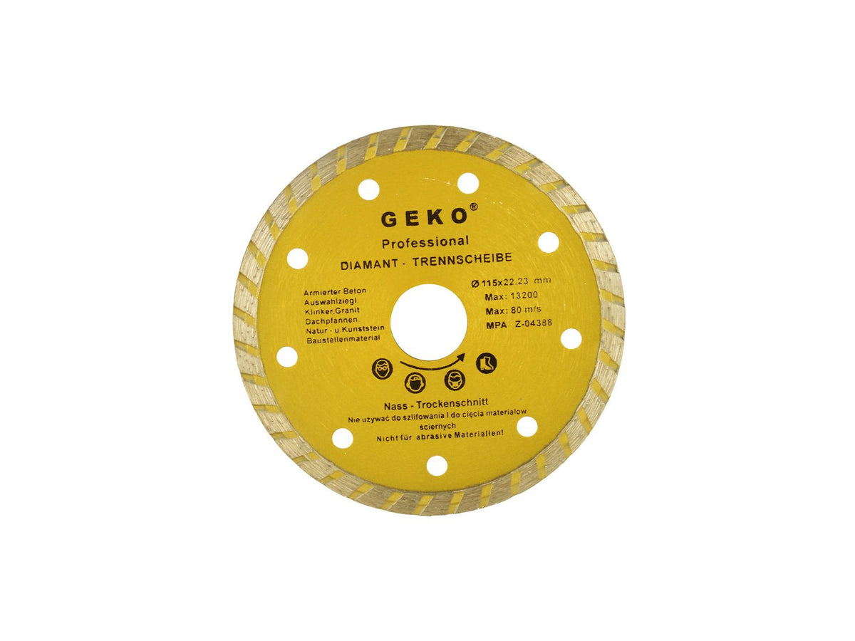 Continue turbofan rand diamantzaagblad 115x22,2mm GEKO Profi