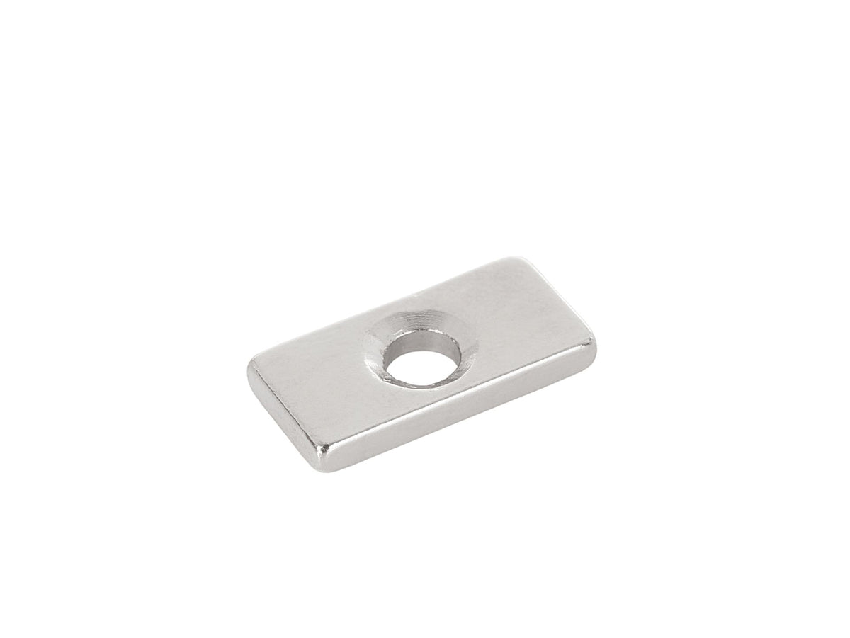 20x10x3mm rechthoekige neodymiummagneten met schroefgat
