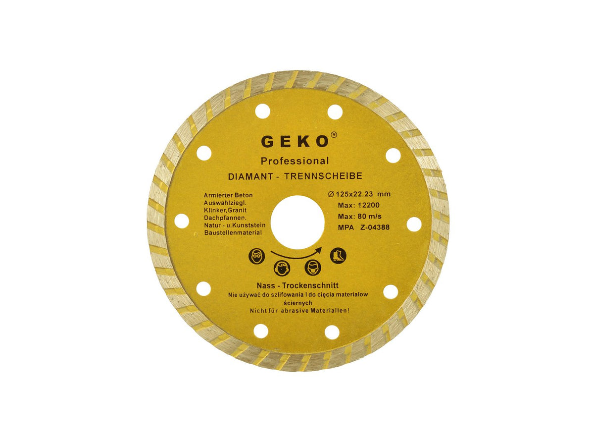 Continue turbofan rand diamantzaagblad 125x22,2mm GEKO Profi