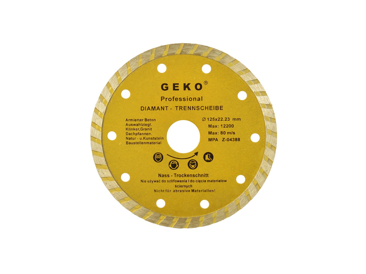 Continue turbofan rand diamantzaagblad 125x22,2mm GEKO Profi